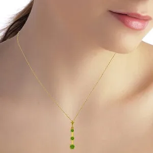 1.25 Carat 14K Solid Yellow Gold Mermaid's Song Peridot Necklace