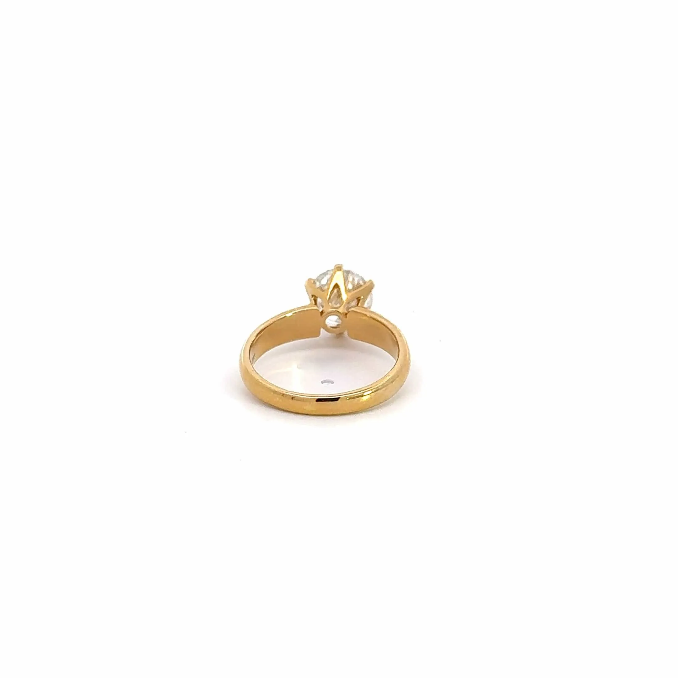 14k Yellow Gold Moissanite Engagement Ring