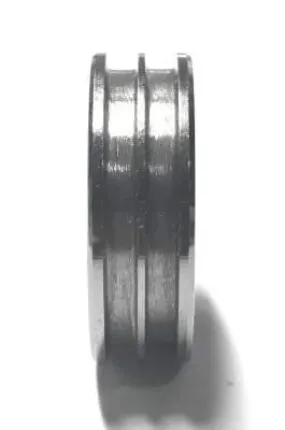 8mm Double Channel Tungsten Carbide Ring Core (Bevelled Edge)