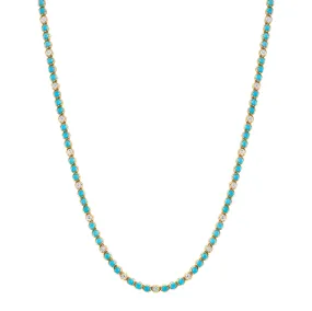 Alternating Tennis Diamond Necklace