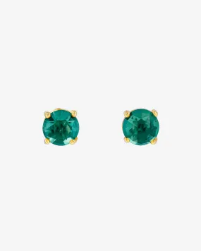 Amalfi Round Green Envy Topaz Studs