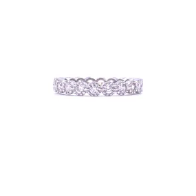 Ashley Gold Sterling Silver Eternity CZ Bezel Set Band Ring