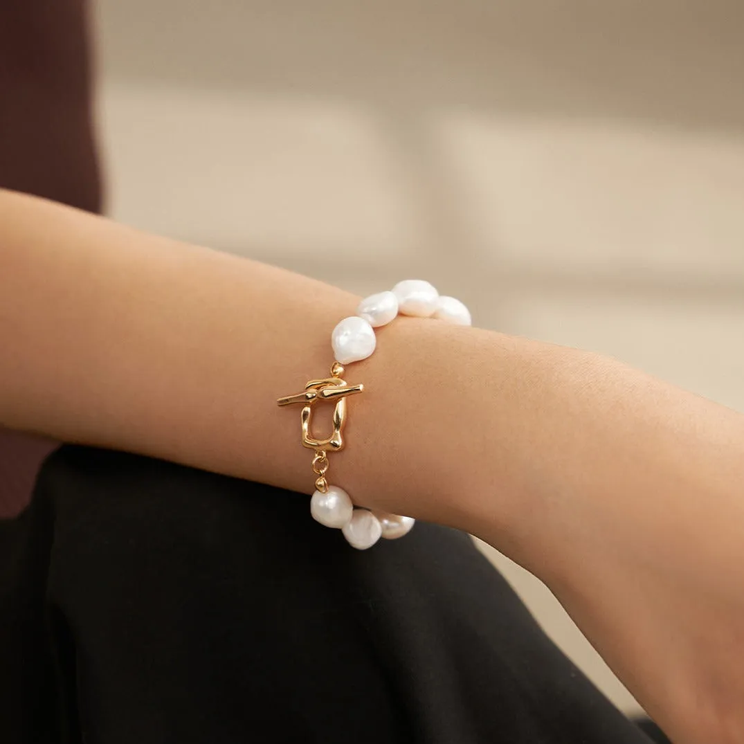 Baroque Pearl OT Buckle Bracelet