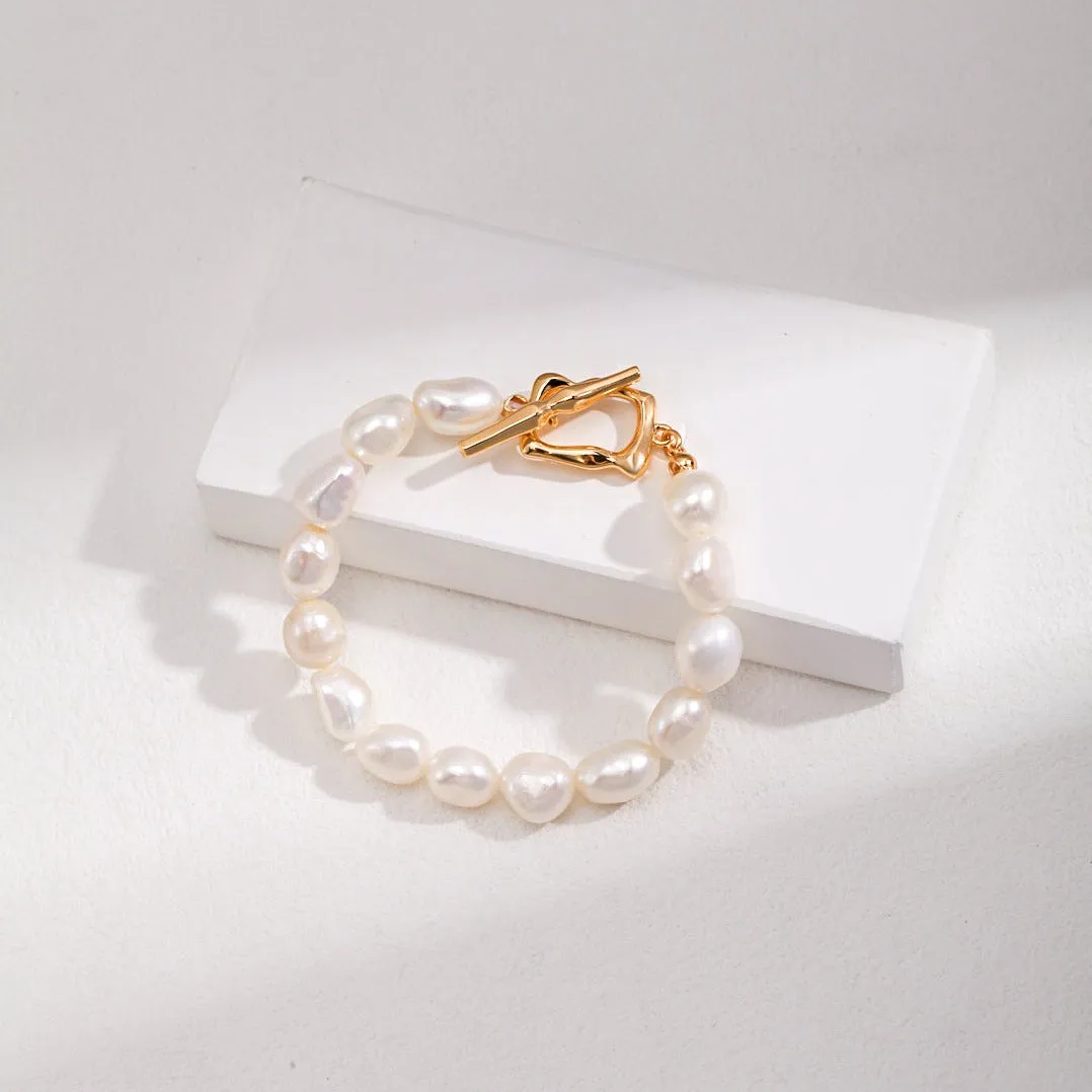 Baroque Pearl OT Buckle Bracelet