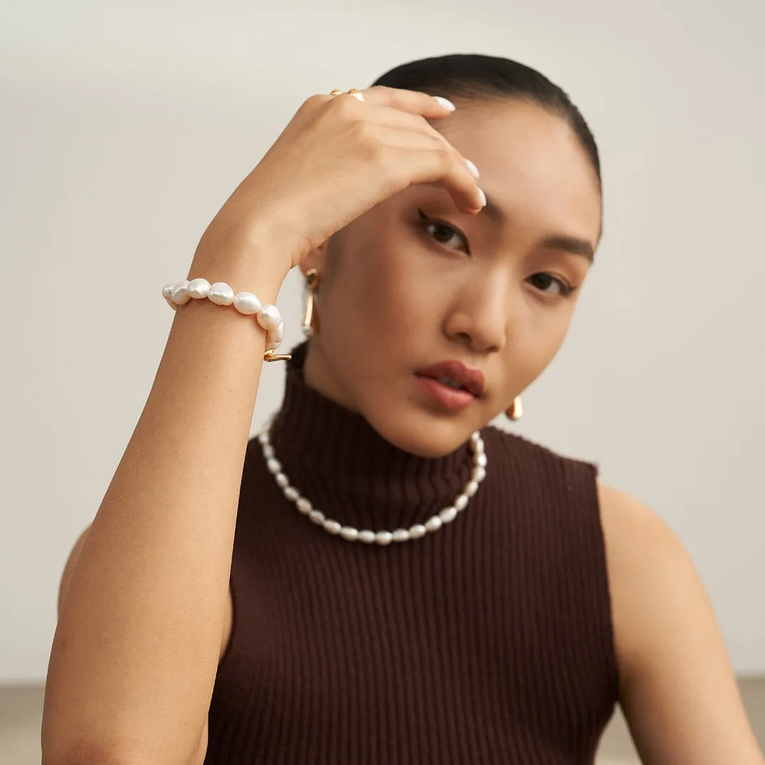 Baroque Pearl OT Buckle Bracelet