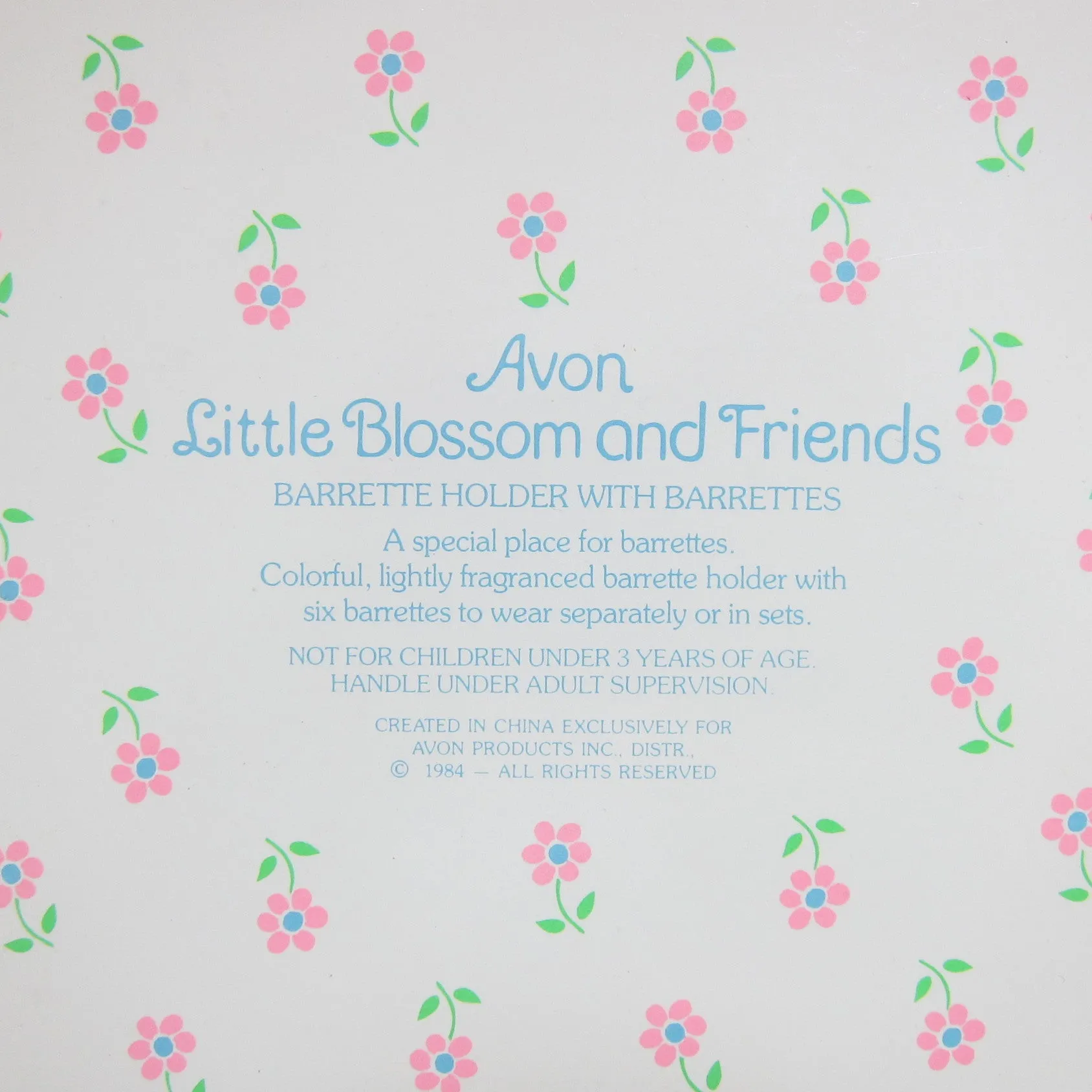 Barrette Holder & Barrettes Vintage Avon Little Blossom Wall Hanging