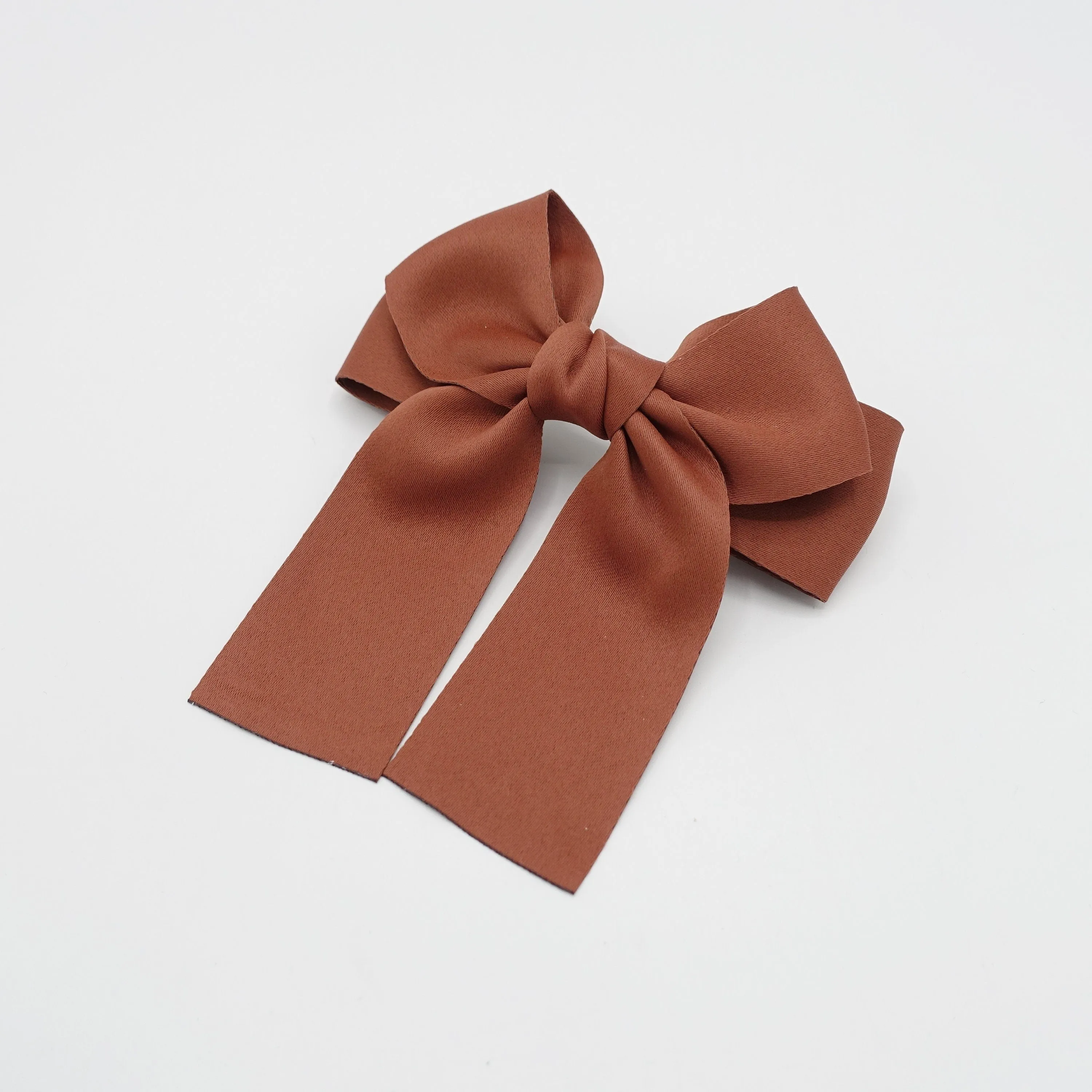 basic glossy tail bow french barrette casual must-have woman hair accessory