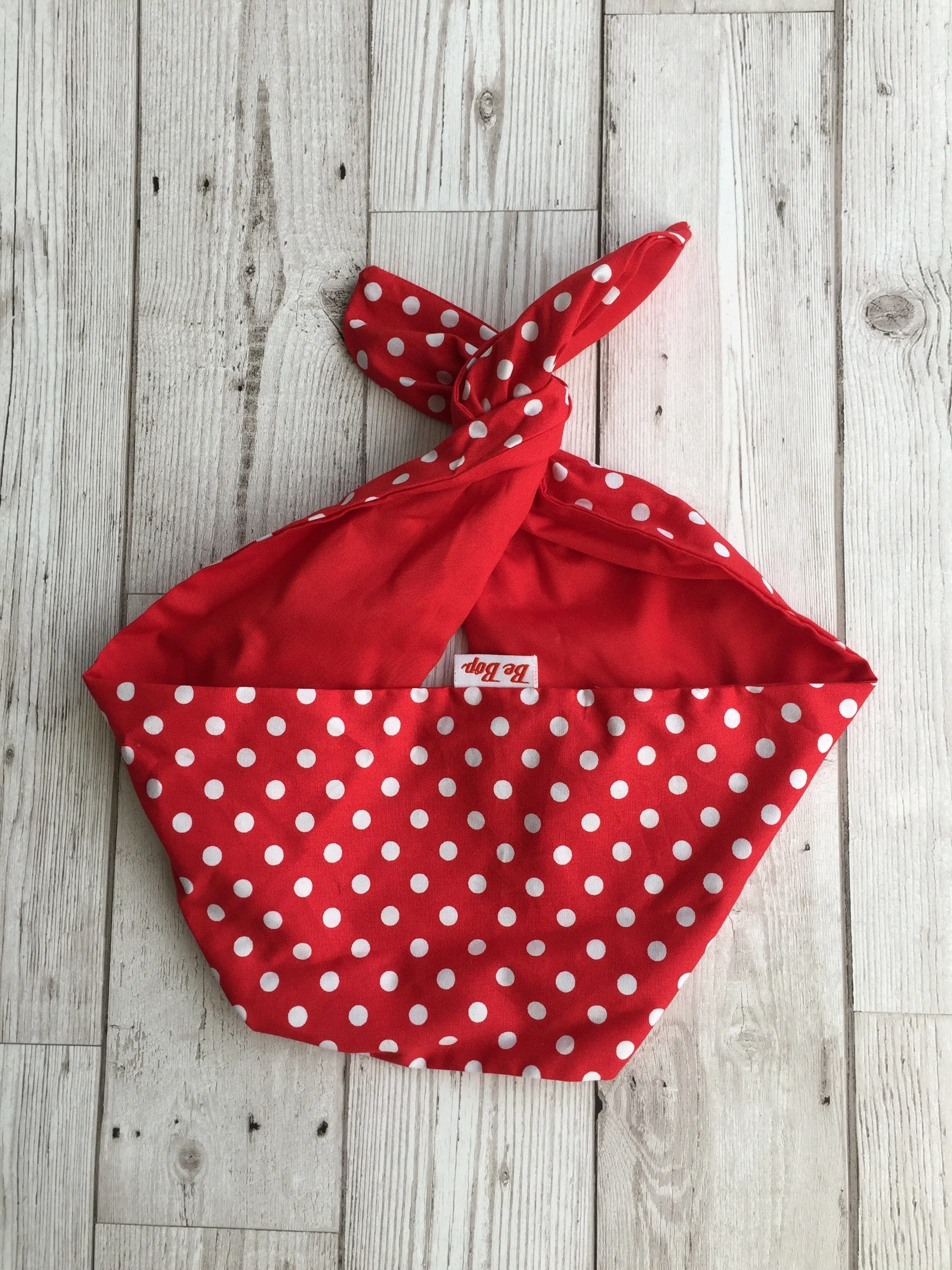 Bebopa Wired Vintage Style Headband Red and White Polka Dots