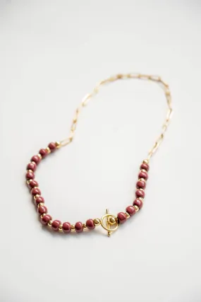 Bel Koz Simple Clay Bead Toggle Necklace