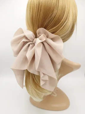 big pleated tail hair bow feminine hair accessory for women