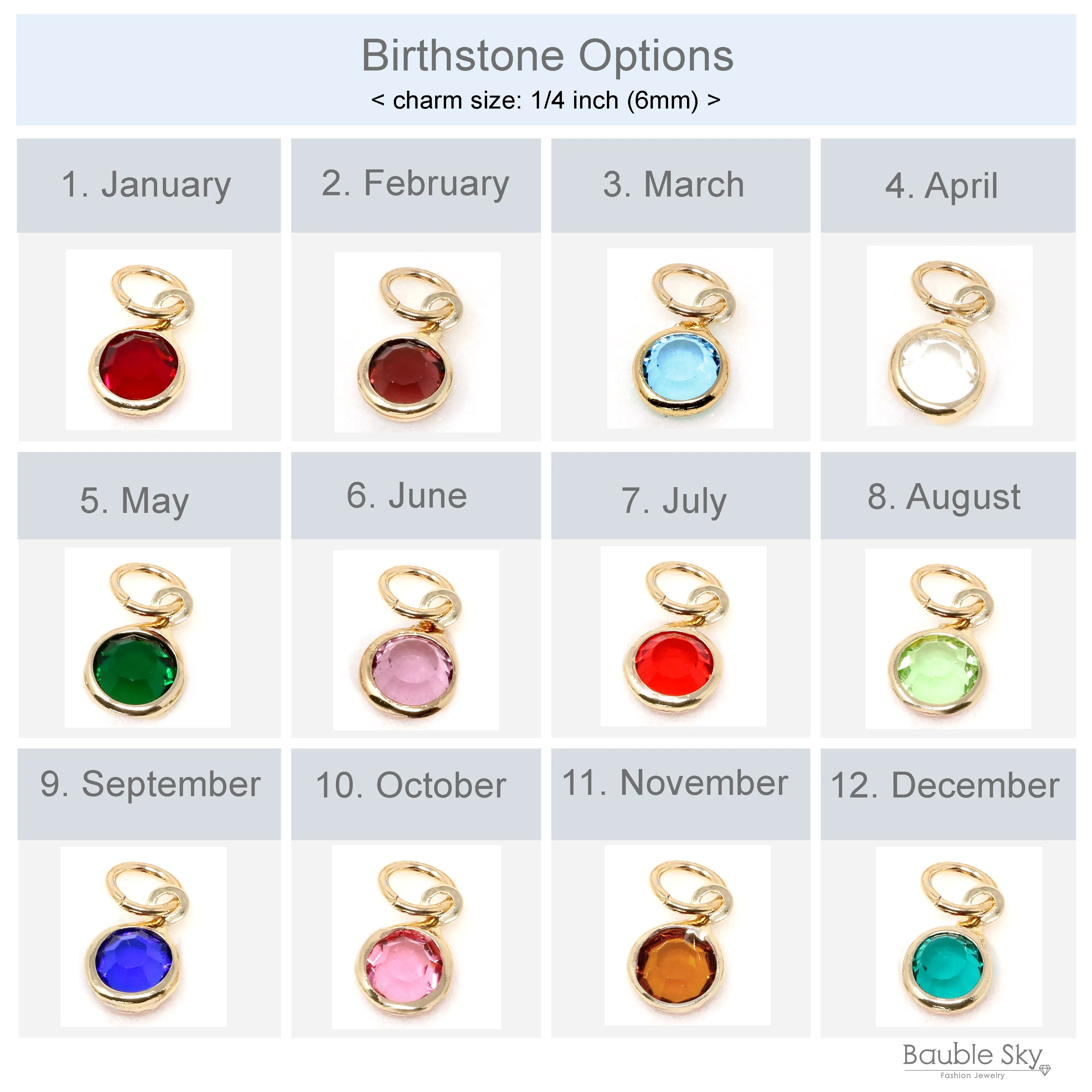 Birthstone Charm