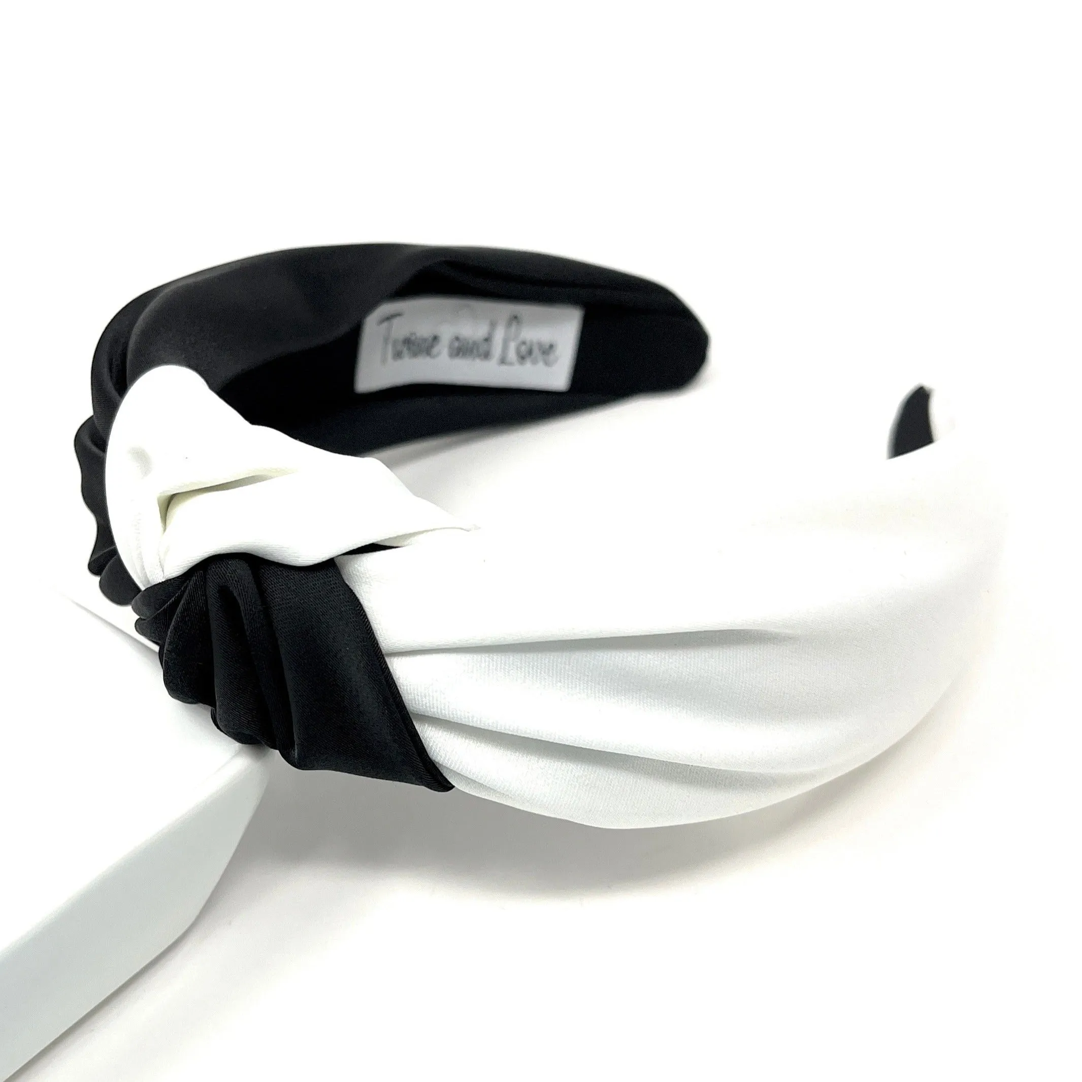 Black White Top Knotted Headband