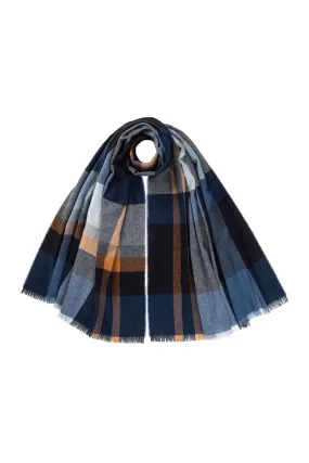 Block Check Lightweight Cashmere Stole