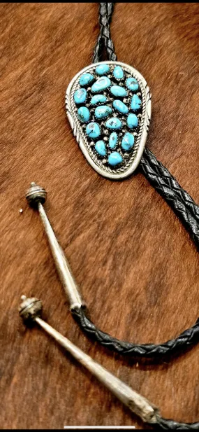 Bolo- Vintage Navajo Sleeping Beauty Turquoise