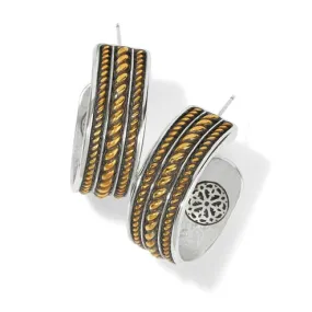 Brighton | Ferrara Monete Wide Hoop Earrings in Gold and Silver Tone