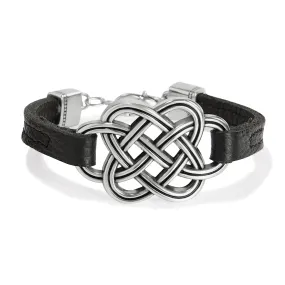 Brighton Interlok Trellis Leather Bracelet