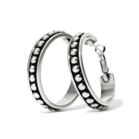 Brighton | Pretty Tough Stud Large Hoop in Silver Tone