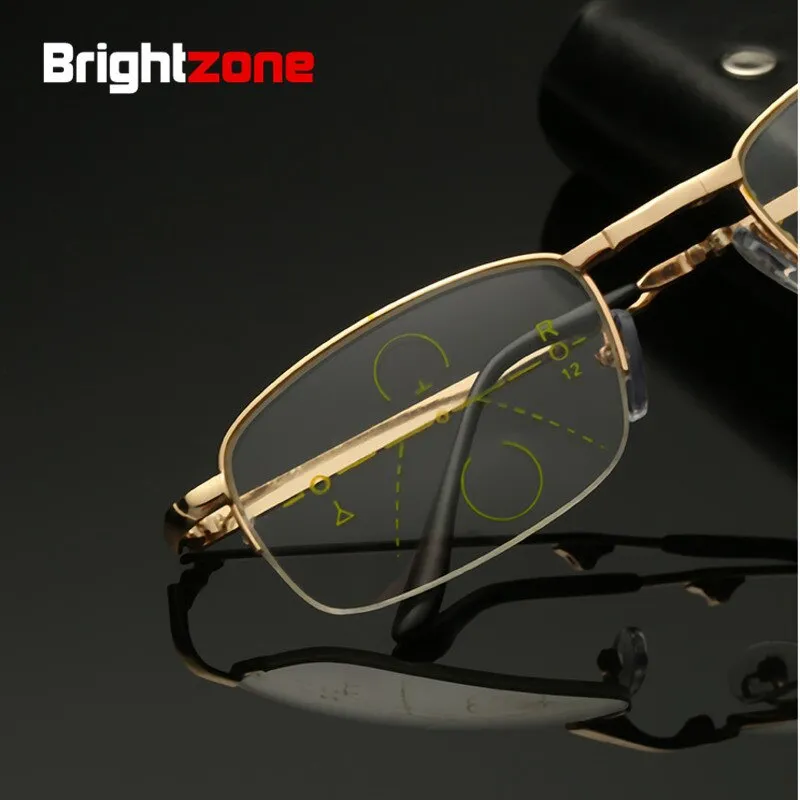 Brightzone Unisex Semi Rim Folding Progressive Reading Glasses 1350