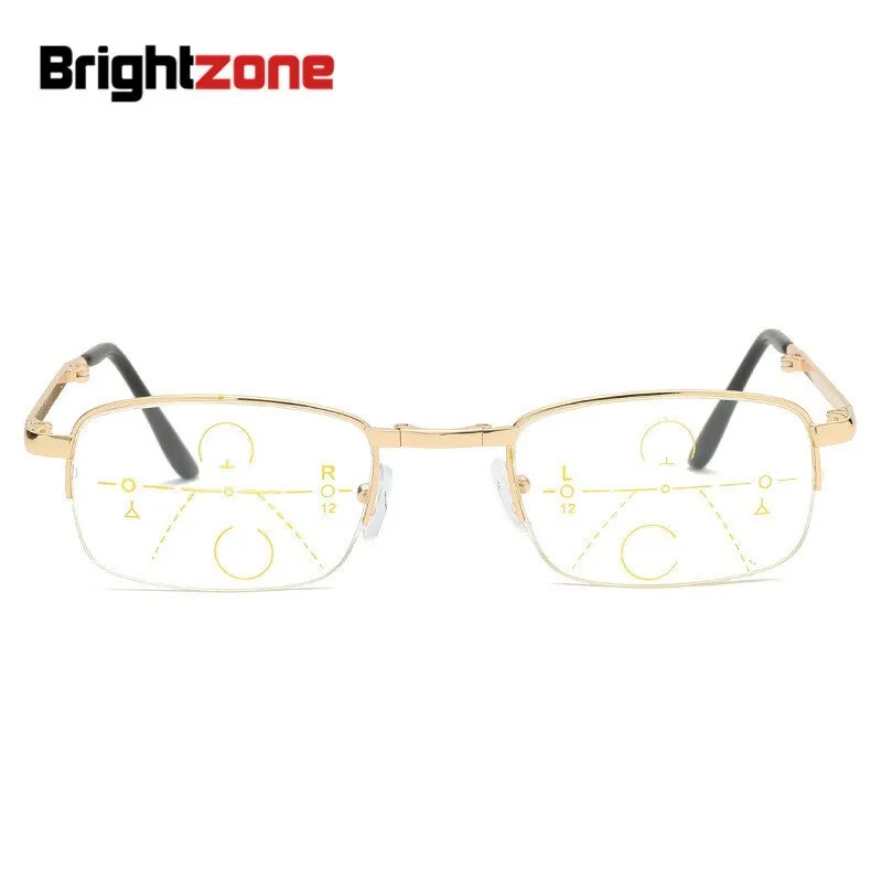 Brightzone Unisex Semi Rim Folding Progressive Reading Glasses 1350