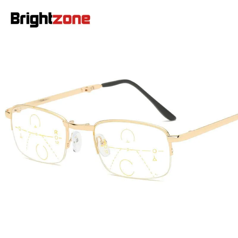 Brightzone Unisex Semi Rim Folding Progressive Reading Glasses 1350