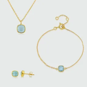 Brooklyn Blue Topaz & Gold Vermeil Jewellery Set