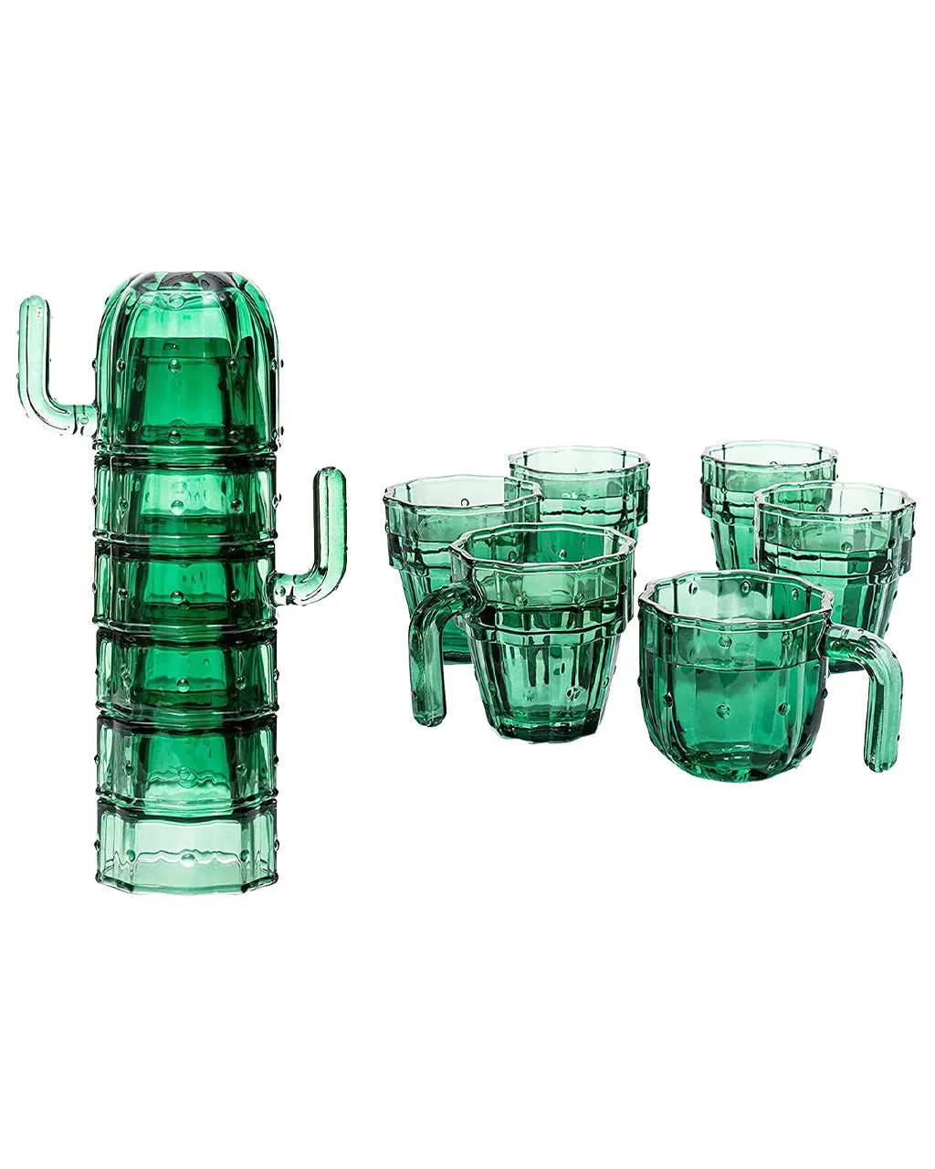 Cactus Stackable Glasses - Set of 6