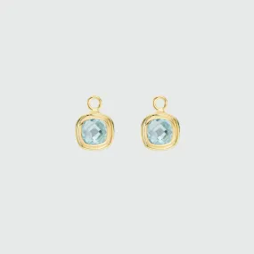 California Cushion Blue Topaz Interchangeable Drops