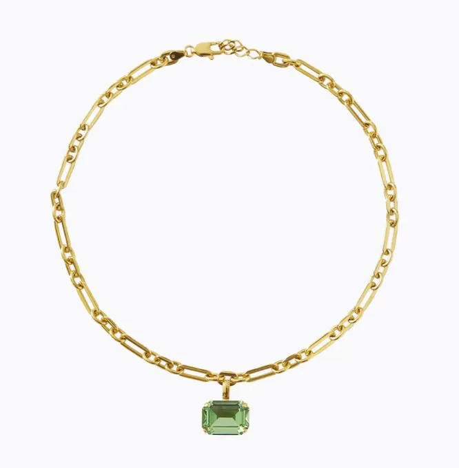 Caroline Svedbom Lydia Chain Peridot Necklace