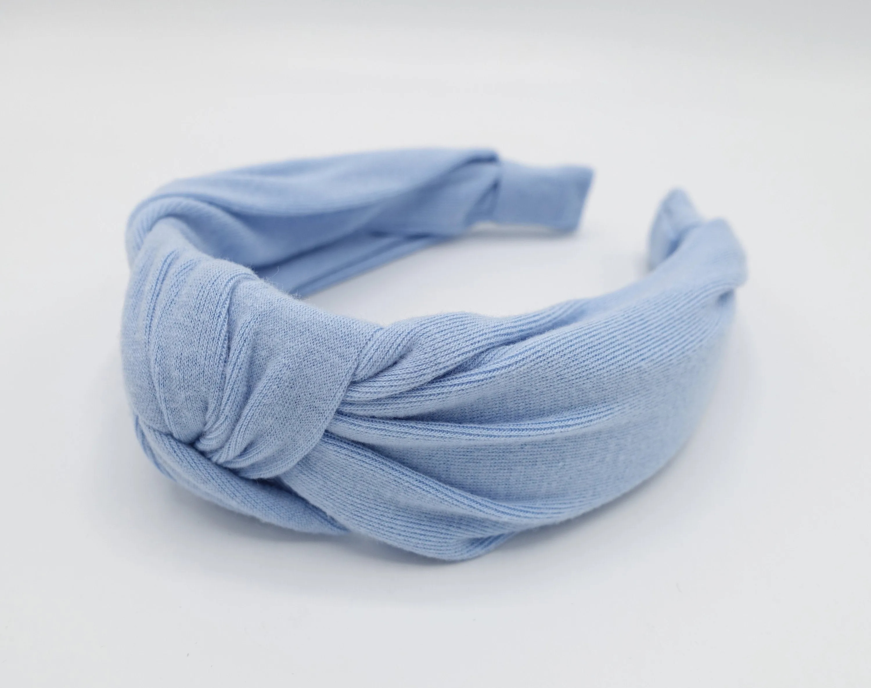 casual cotton top knot headband basic hairband for women