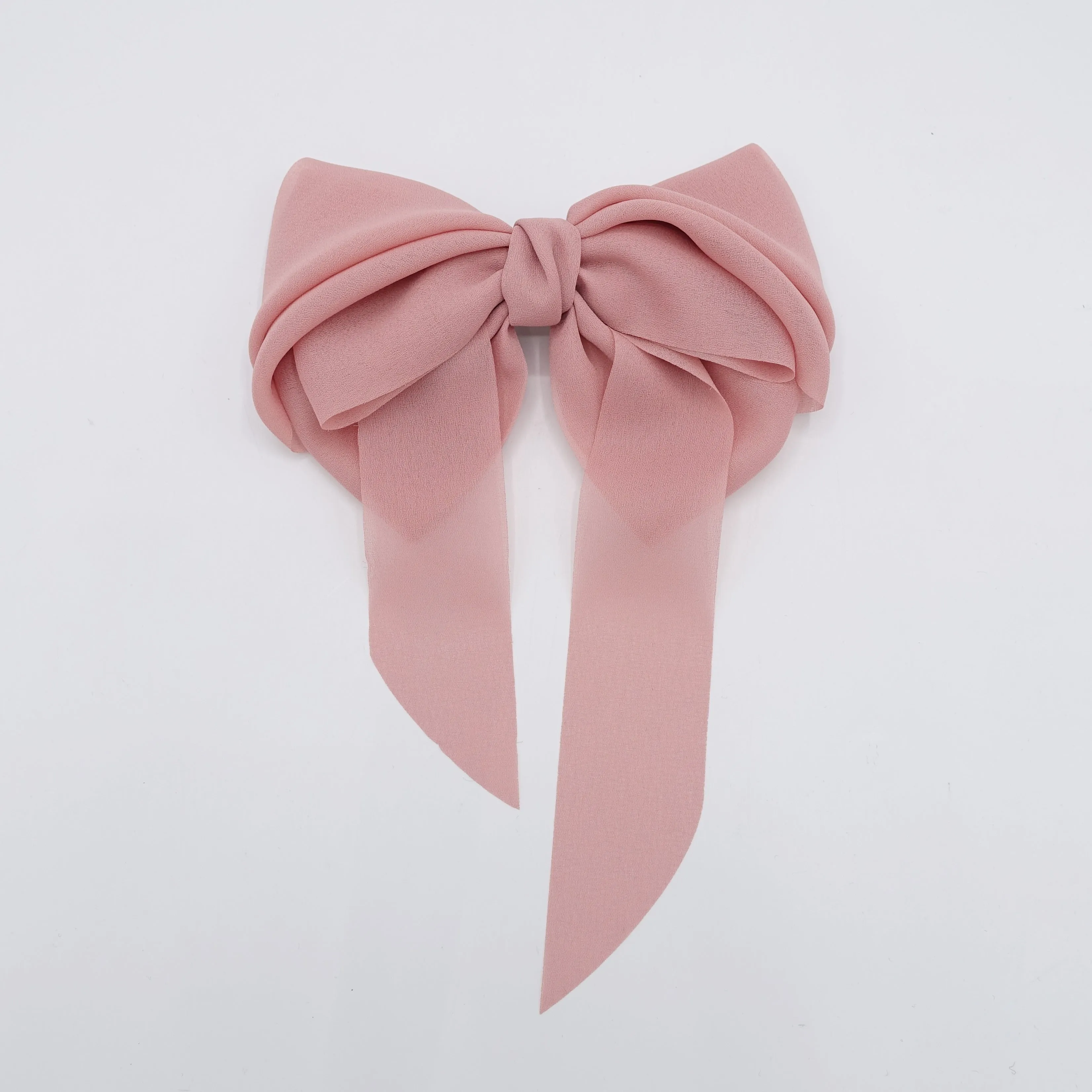 chiffon hair bow wing stacked style solid color VeryShine hair accessories for women