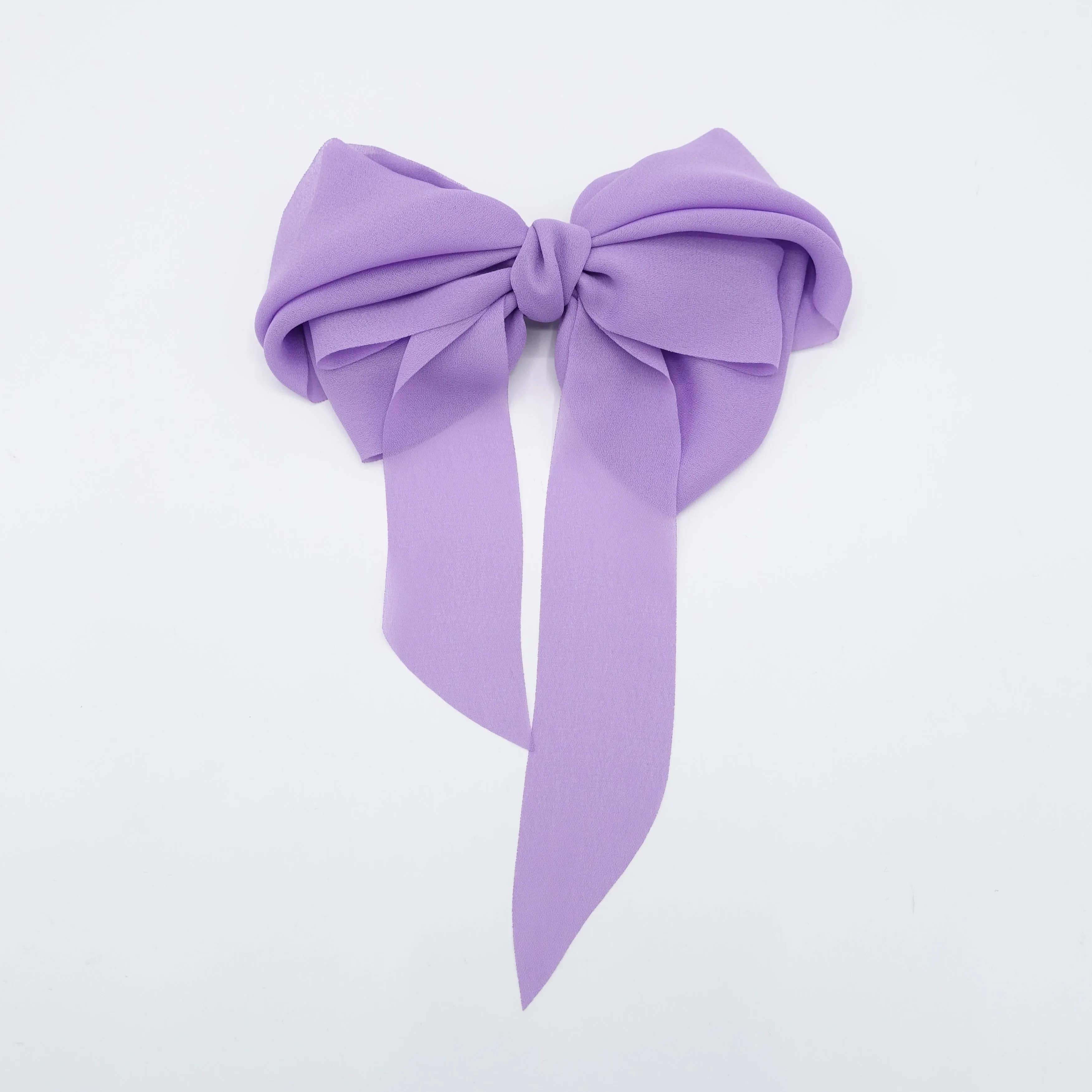 chiffon hair bow wing stacked style solid color VeryShine hair accessories for women