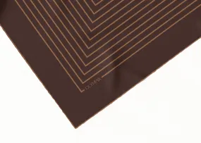 Chloe Dark Chocolate/Tan Silk Scarf - 89x89cm - Imperfect