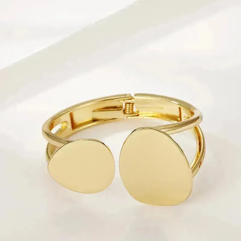 Classy Fashionable Asymmetric Alloy Spring Bracelet for Women Bracelet for Wedding Cocktail Party