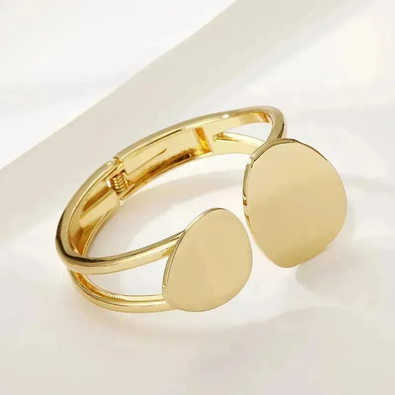 Classy Fashionable Asymmetric Alloy Spring Bracelet for Women Bracelet for Wedding Cocktail Party