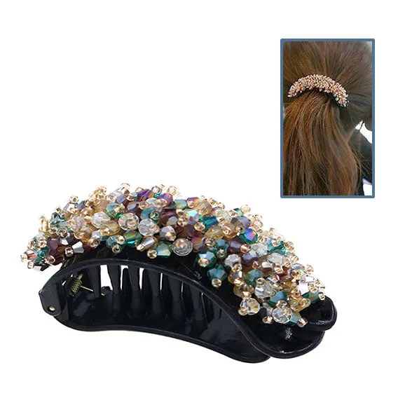 Colorful Crystal Beads Ponytail Hair Barrette