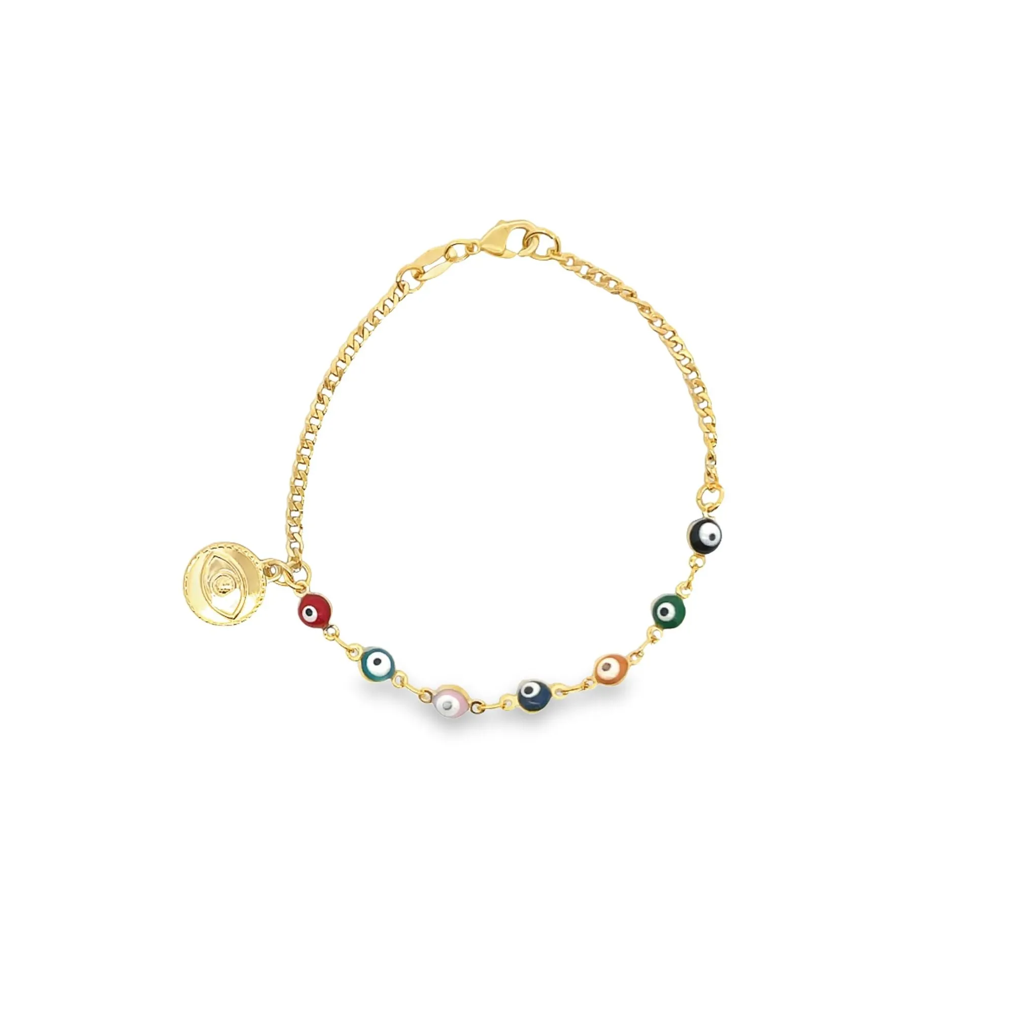 Colorful Evil Eye Charm Bracelet (I219)