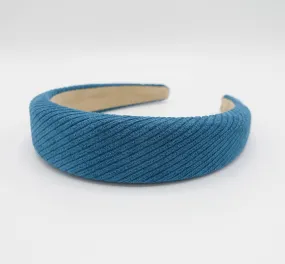 corduroy padded headband ribbed hairband for women