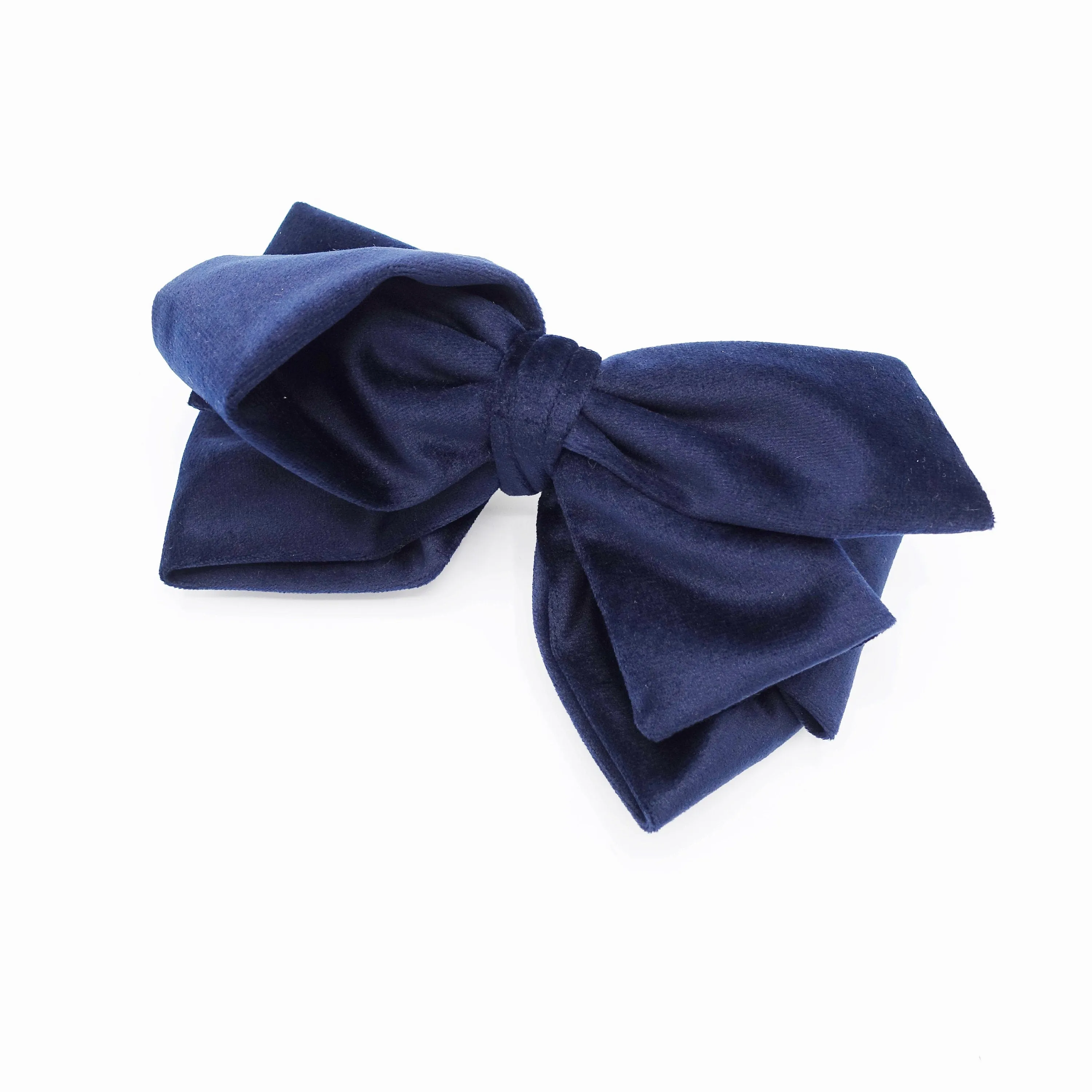 cotton velvet hair bow asymmetric style pattern women hair accessory