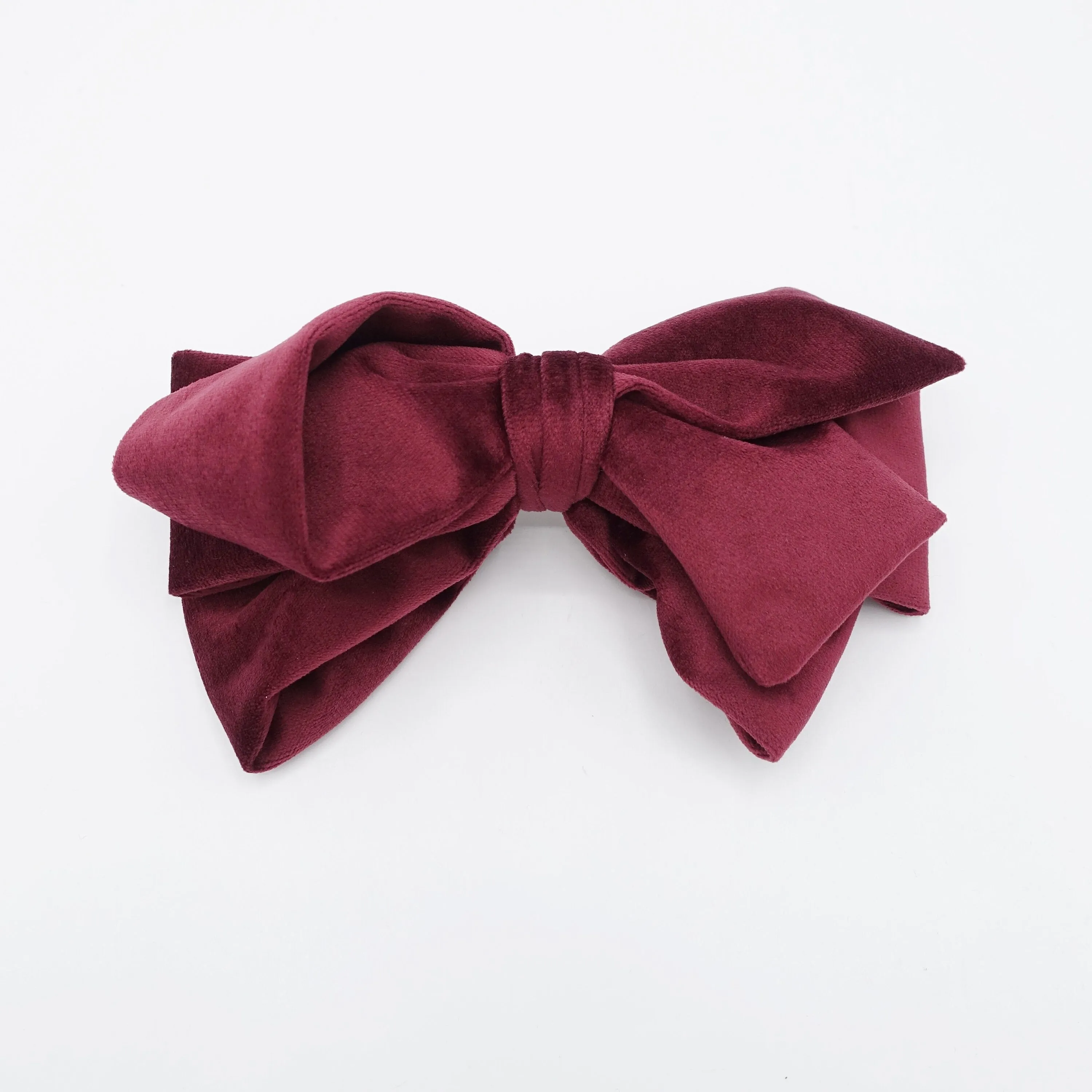 cotton velvet hair bow asymmetric style pattern women hair accessory