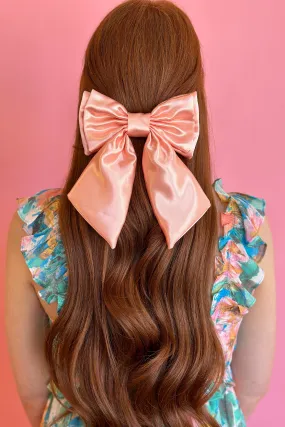 Creamsicle Satin Hair Bow