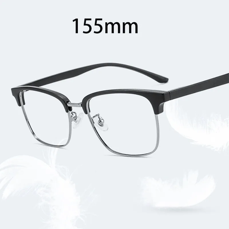 Cubojue Unisex Full Rim Oversized Square Tr 90 Titanium Alloy Myopic Reading Glasses 3513