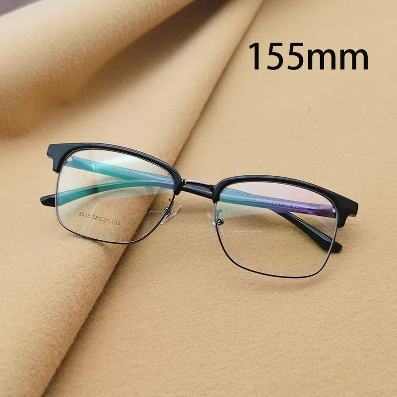 Cubojue Unisex Full Rim Oversized Square Tr 90 Titanium Alloy Myopic Reading Glasses 3513