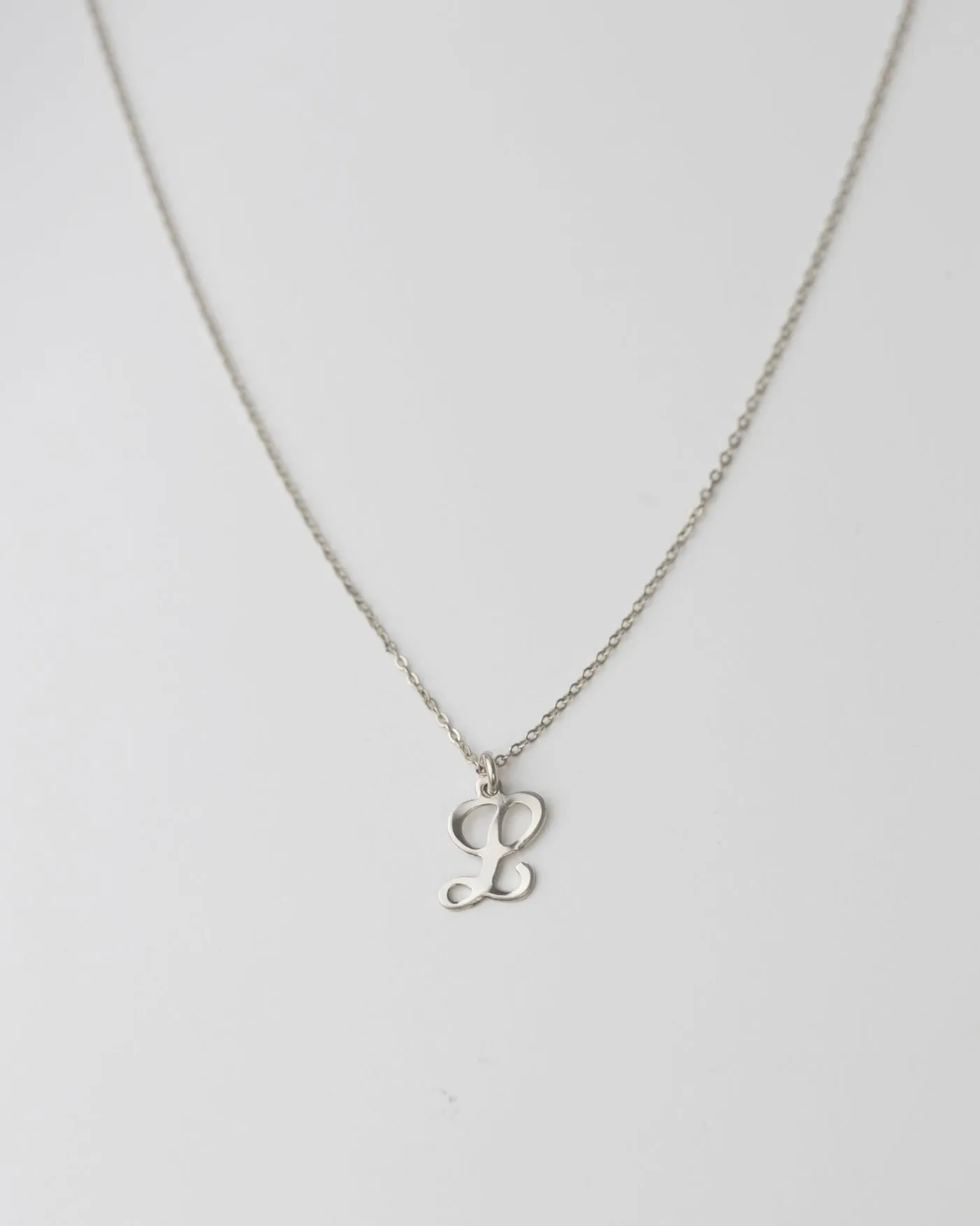 Cursive Initial Charm Necklace