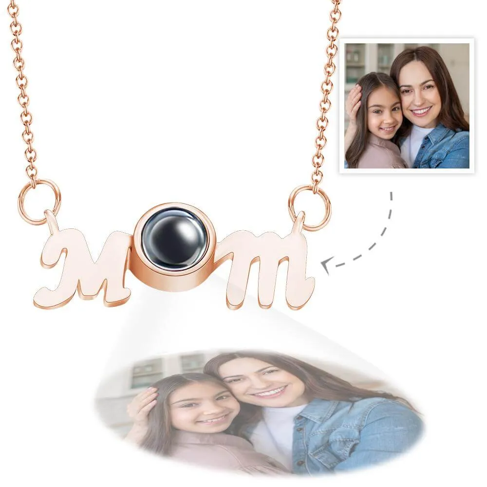 Custom Photo Projection Necklace for Mom