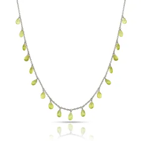 Dainty Layered Peridot Necklace