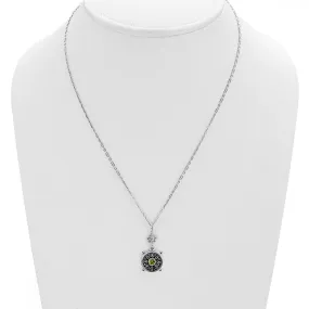 Dharmachakra Sterling Silver Peridot Grace Necklace