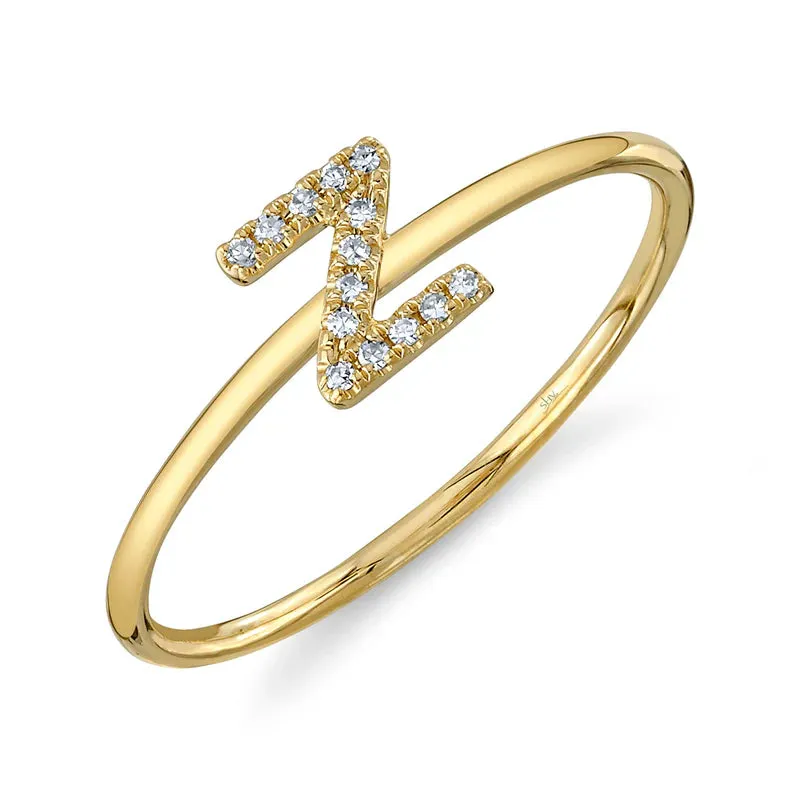 Diamond Initial Ring