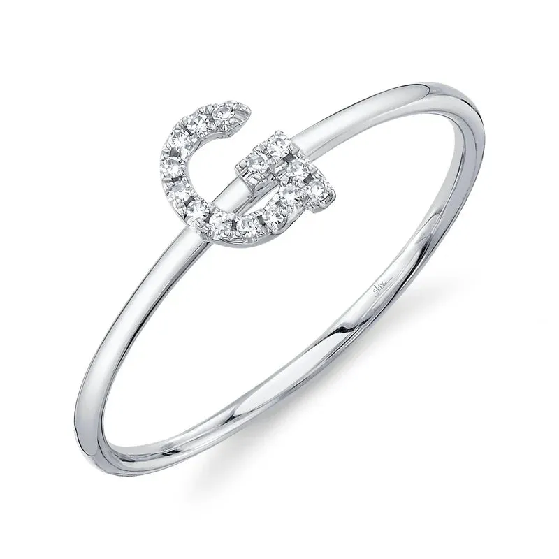 Diamond Initial Ring