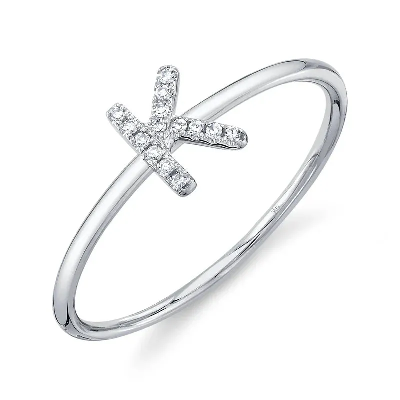 Diamond Initial Ring