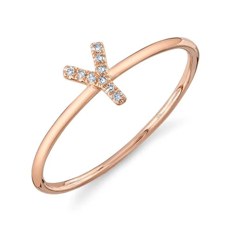 Diamond Initial Ring